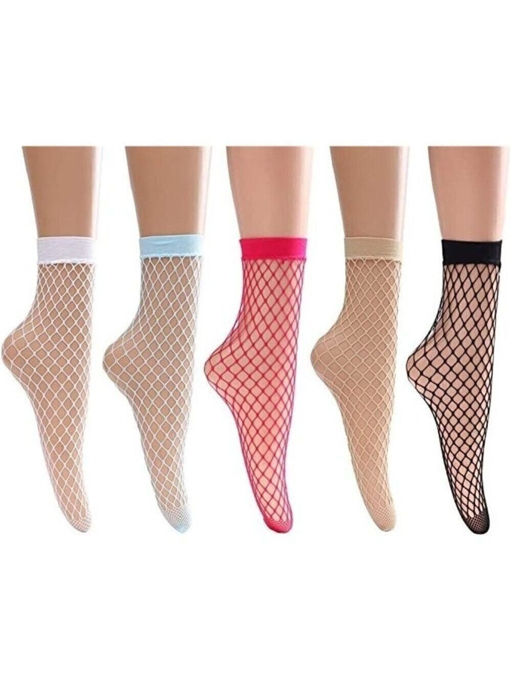 Fishnet Socks Lace Short Ankle Stockings Socks Boots Heels Anklet Dress NWT